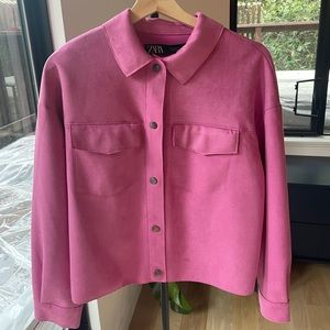 Zara Pink Suede Shirt
